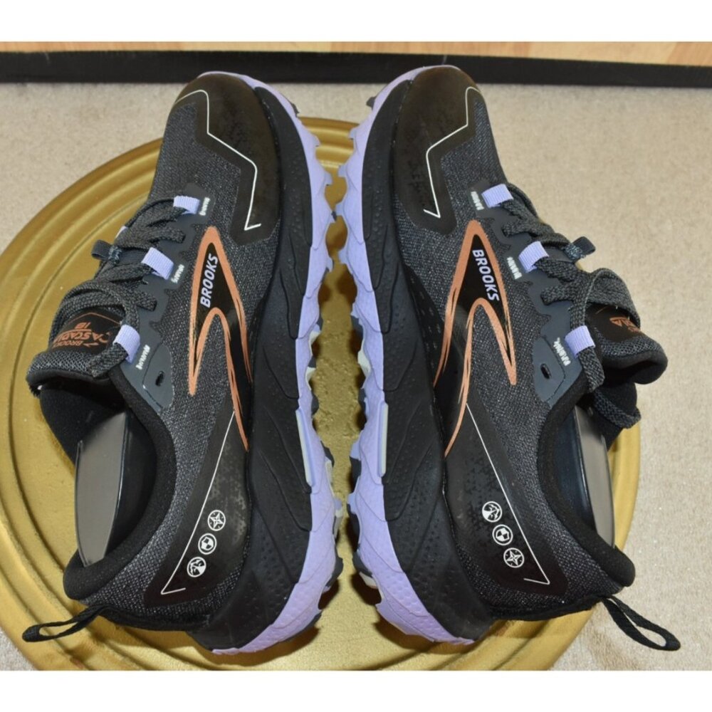 Brooks Cascadia 18 Women Shoes Size 6.5 Black/Lavender/Copper Trail Sneakers - Picture 7 of 10